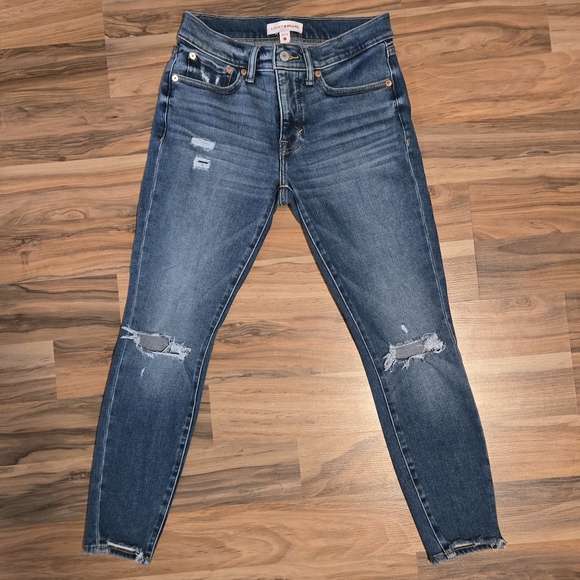 Lucky Brand Denim - Lucky Brand Dark Wash Distressed Skinny Jeans Size 4/27